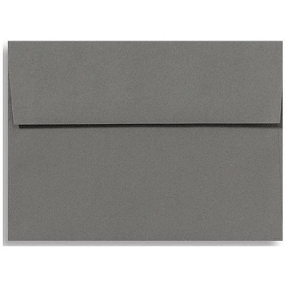 LUX 5 3/4" x 8 3/4" 70lbs. A9 Invitation Envelopes W/Glue Smoke Gray EX4895-22-50
