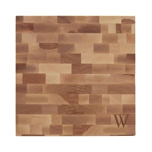 Personalization Mall Initial Personalized Butcher Block Cutting Board, 12" x 12" - 1 of 1