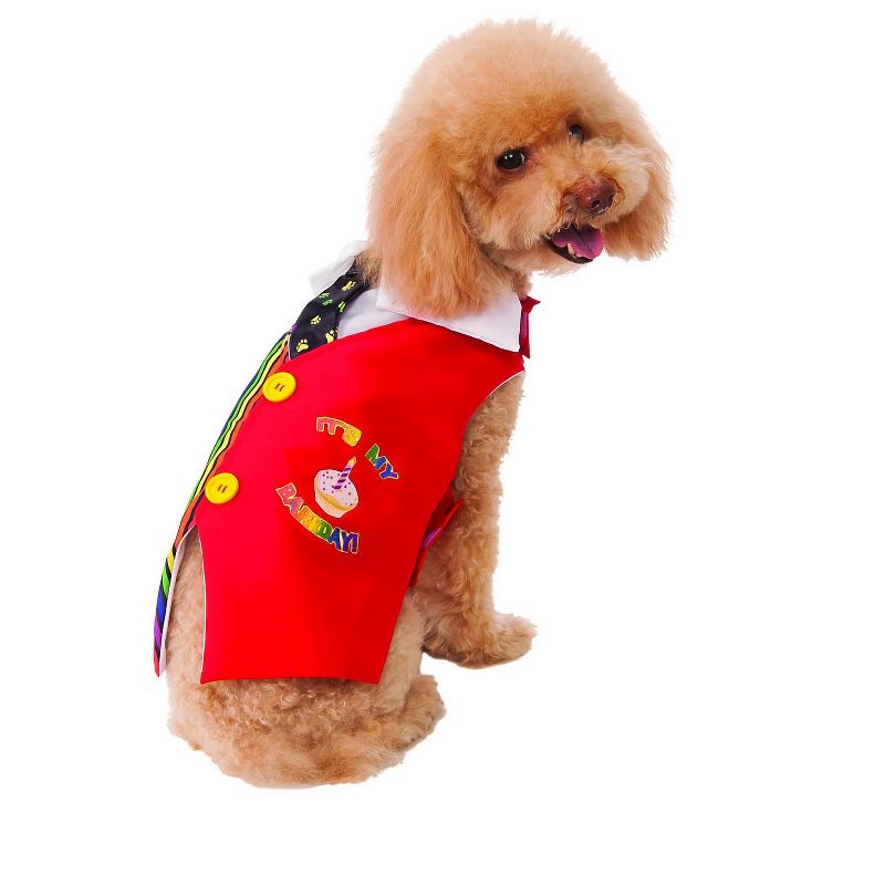 Rubies Happy Barkday Vest Pet Costume, 1 of 4