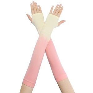 INSPIRE CHIC Women's Gradient Color Fingerless Slim Fit Arm Sleeves 1 Pair - 1 of 4