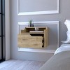 GlasFlength Nightstands Wall Mounted Bedside Table Storage Nightstand Floating Nightstand with Drawer for Room, Beige, 13.3"*15.7"*12.9" - 3 of 4