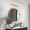 LNC Ariene 29.5-in W 4-Lights Polished Gold with Crackle Glass Globe Modern/Contemporary  Vanity  Lights - 4 of 4