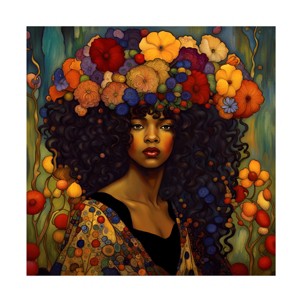 Canvas Wall Art - Tina Lavoie 'Art Nouveau Beauty V' Wall Art for Living Room, Bedroom, or Office Décor by Trademark Fine Art - 24 x 24 Inches - 1 of 4