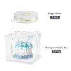 Unique Bargains 6 Pcs Birthday Parties Wedding Clear Tall Cake Box with Ribbon 1 Pc - 3 of 4