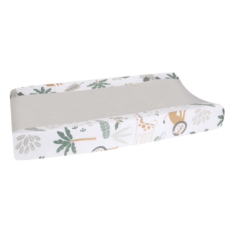 Lambs & Ivy Jungle Friends Soft, Warm & Cozy Safari Changing Pad Cover - Gray, 3 of 6