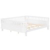 JUJABU Twin XL Size  Wood Platform Bed for Kids, with Safety Guardrails & Detachable Fence - 2 of 4