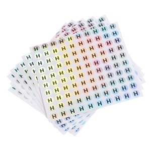 Unique Bargains Laser Capital Alphabet Round Self-Adhesive Reflective Letter Stickers 10 Pcs - 1 of 3
