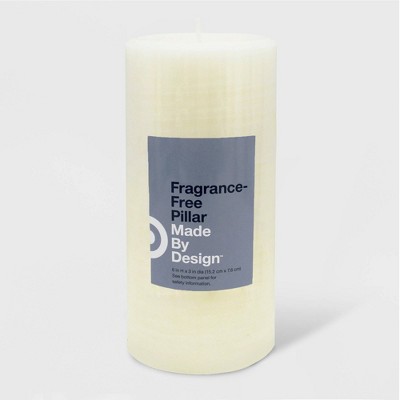 Unscented Pillar Candle Cream - Made By Design™