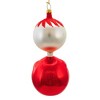 De Carlini Italian Ornaments 6.5 Inch Cherry Chuckles With Green Christmas Tree Ornament , Clown Ornament Christmas (1PC) - 3 of 4