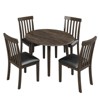 AMERLIFE Mid-Century Solid Wood Foldable Dining Table Set - 4 of 4