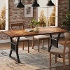 Acekool 70.8" Table for 6 -  Oak Veneer, Steel Frame & Spacious Design, Warm Oak - 4 of 4
