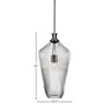Toltec Lighting Carina 1 - Light Pendant in  Brushed Nickel with 11" Clear Ribbed Shade - 2 of 2