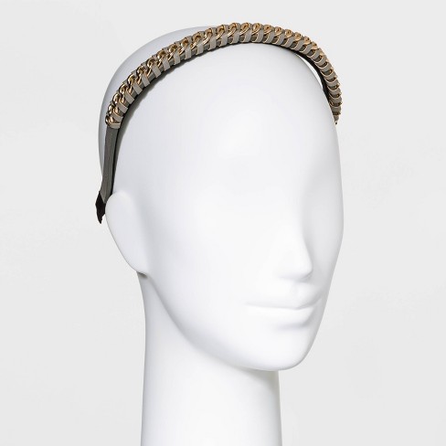 Knotted Headband Blue Leather Liz Headband Gift for Her Velvet Headband Hair Accessories Headbands