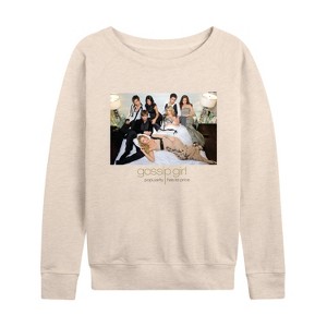 Women's - Gossip Girl - Popularity has it's Price Lightweight French Terry Wide Neck Long Sleeve Shirt - 1 of 4