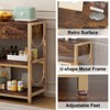 Metal Frame Console Table with Drawers, Entryway Table, Behind Couch Table with Open Storage Shelf, Narrow Sofa Table - 4 of 4