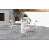 Foldable Dining Chair with Cushion, Steel Frame - Indoor/Outdoor Use for Home & Office, Non-Slip Feet - 4 of 4