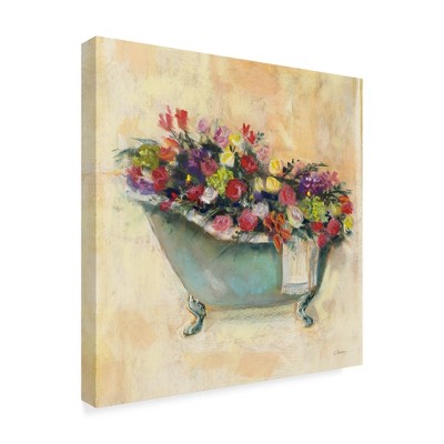 Trademark Fine Art -Carol Rowan 'Bathtub Bouquet I' Canvas Art