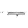 HomeRoots 36" Silver Stainless Steel Serving Tray With Handles - 3 of 4