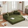 DIY Modular Convertible Sleeper Sofa Bed, 4-in-1 Foldable Sofa with Moveable Arms, Soft Foam Support Sofa with Corduroy Cushion-Coolbibila - 3 of 4