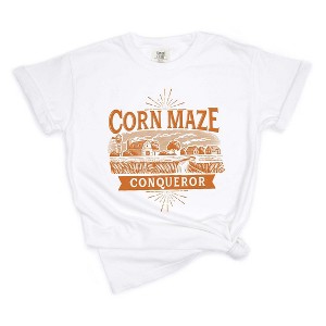 Simply Sage Market Women's Corn Maze Conqueror  Short Sleeve Garment Dyed Tee - 1 of 2