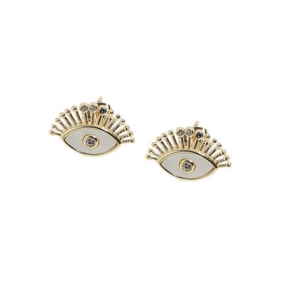 SOHI Women's Ivory White Party Stud Earrings