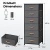 Pellebant Vertical Dresser for Bedroom 6 drawer Storage Tower Steel Frame Wood Top Easy Pull Non-woven Fabrics Drawer - 2 of 4