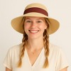 Anna-Kaci Women's Wide Brim Straw Hat with Twisted Bow Back Detail and Sun Protection Design - 4 of 4