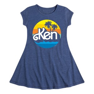Girls' - Barbie - Ken Fit & Flair Cap Sleeve Dress - 1 of 2