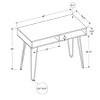 INFURNIC Desks 40"L Modern Computer Desk with Storage Drawers and Open Cubby for Flexible Workspace, White, 40"*19.75"*30" - 3 of 4