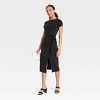 Women's Short Sleeve Tie-Front Wrap Dress - A New Day™ - image 3 of 3