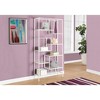 Bookshelf, Bookcase, Etagere, 72"h, Office, Bedroom, Clear Tempered Glass, White Metal, Contemporary, Modern - 2 of 4