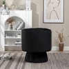 SEYNAR Modern Glam Velvet Upholstered Round Swivel Accent Arm Barrel Chair for Living Room - 4 of 4