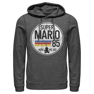 Men's Nintendo Super Mario Retro Rainbow Ring Pull Over Hoodie - 1 of 4