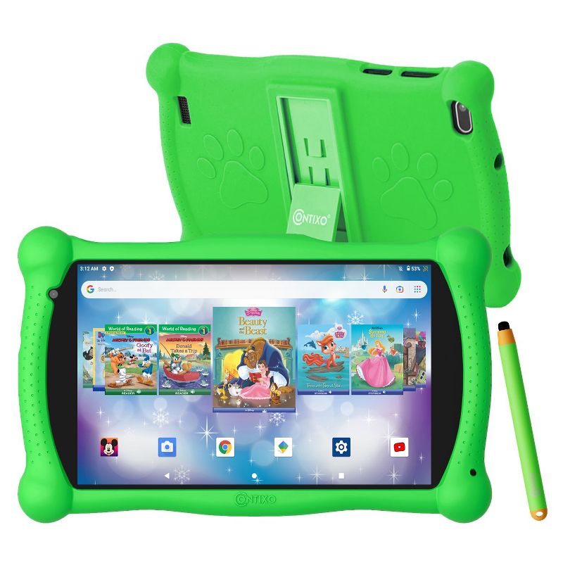 Contixo 7" Kids 32GB, 2GB RAM Tablet (2023 Model) 50 Disney E-Books with Kids Smart Watch, 2 of 17