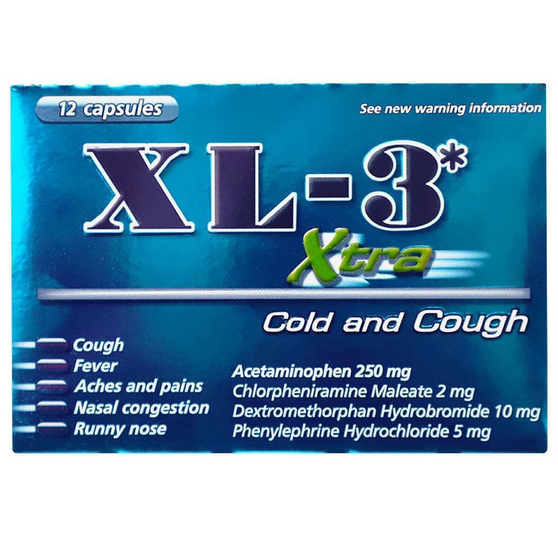 Midway XL-3 Xtra Cold and Cough Capsules - 12ct, 4 of 5