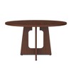 Lirago Round Dining Table for 4 Farmhouse Kitchen Table with Wood Grain Finish 29.92"H x 47.24"W ?? - 3 of 4