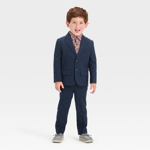Toddler Boys' Jacket & Pants Suit Set - Cat & Jack™ Blue 18m : Target