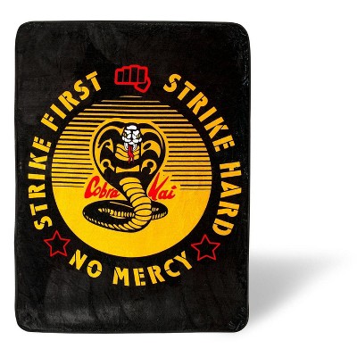 Surreal Entertainment Cobra Kai "Strike First" Fleece Throw Blanket | 45 x 60 Inches