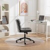 Office Chair Armless PU Leather Swivel Desk Chair with Adjustable Height for Home Office or Vanity-3irtyhousy - 3 of 4
