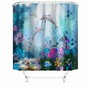 Beautiful Underwater World Shower Curtains for Bathroom Waterproof Fabric Bath Curtain Durable Soft Stylish Bathroom Decor 72x72 Inch - 1 of 1
