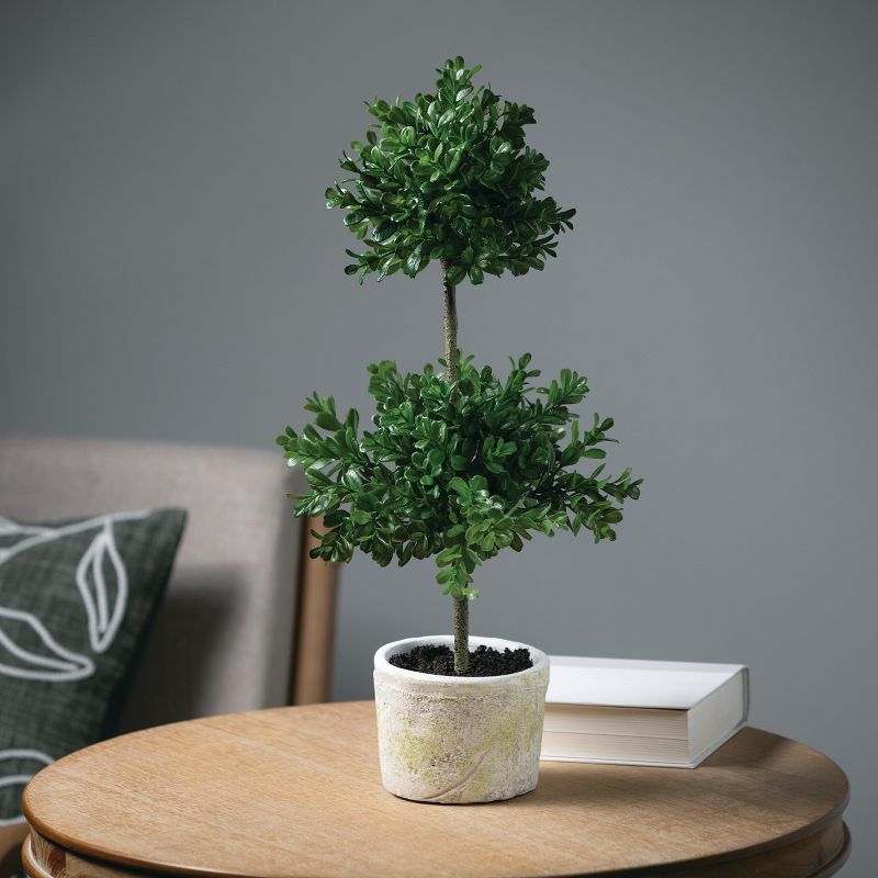 Sullivans Artificial Double Boxwood Topiary 21"H Green, 3 of 5