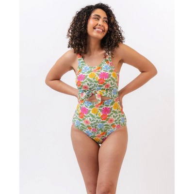 Breezy Floral Knotted One-Piece
