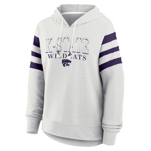 NCAA Kansas State Wildcats Women's Gray Fashion Hooded Sweatshirt - 1 of 3