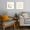 Gulches 2-Piece Vignette Golden Merry Christmas White Framed Wall Art by Mollie B, Ready-to-Hang for Living Room, Holiday Decor - 2 of 4