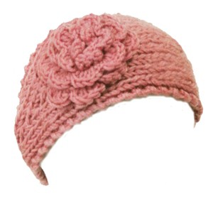 Hand Knit Floral Headband - 1 of 1