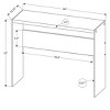 Monarch Specialties Accent Table Console Entryway Narrow Sofa Living Room Bedroom Grey Laminate Clear Tempered Glass Contemporary Modern - 4 of 4