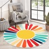 Modern Washable Area Rug Sunrise Colorful Indoor Throw Carpet for Living Room Bedroom - 3 of 4