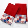Patriotic Check Set of 2 Hand Towels - 2 of 3