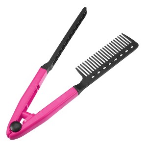 Unique Bargains ABS Hair Straightening Comb Home Heat Resistance Home Straightener Hair Styling Comb - 1 of 4