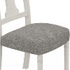 Set of 2 White and Gray Dining Side Chair - 4 of 4